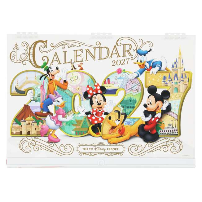 TDR - 2026 Calendar & Organizer x Tokyo Disney Resort Disney Characters 2027 Wall Calendar (Release Date: Aug 13, 2026)
