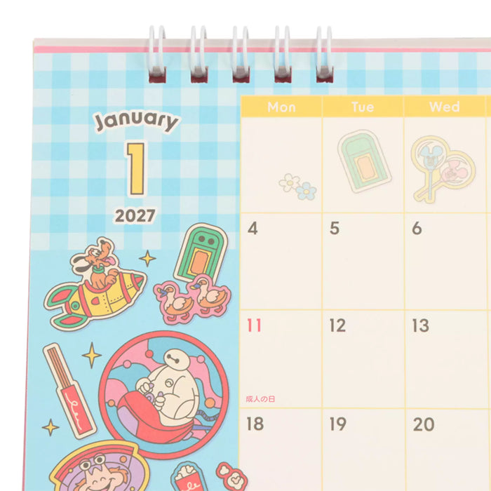 TDR - 2026 Calendar & Organizer x Motifs at Tokyo Disneyland & Tokyo Disney Sea 2027 Desk Calendar & Postcard (Release Date: Aug 13, 2026)