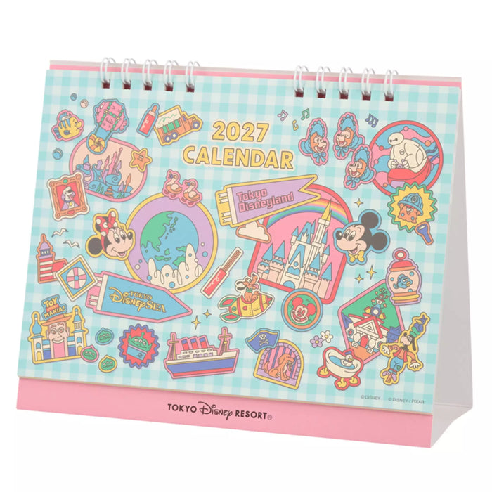 TDR - 2026 Calendar & Organizer x Motifs at Tokyo Disneyland & Tokyo Disney Sea 2027 Desk Calendar & Postcard (Release Date: Aug 13, 2026)