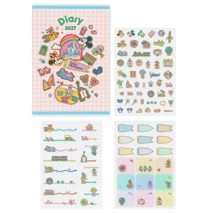 TDR - 2026 Calendar & Organizer x Motifs at Tokyo Disneyland & Tokyo Disney Sea 2027 Schedule/Notebook (Release Date: Aug 13, 2026)