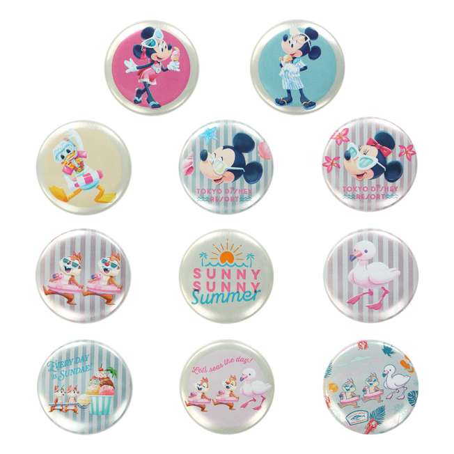 TDR - Mickey & Friends "SUNNY SUNNY Summer" Collection x Mickey & Friends Mystery Button Badge Bag (Release Date: Jun 5. 2025)