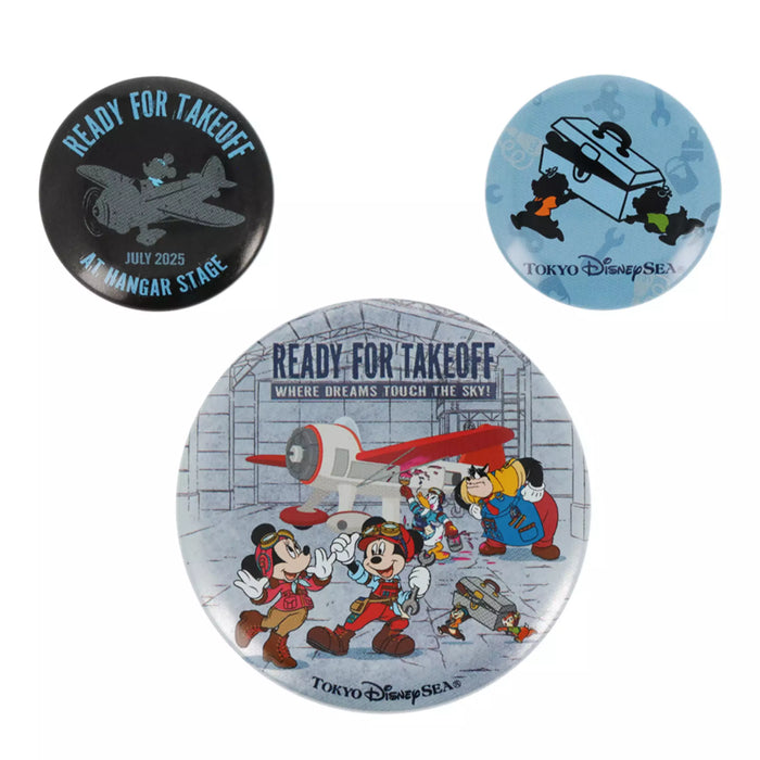 TDR - Mickey & Friends "Ready to Takeoff Where Dreams Touch the Sky" Collection x Button Badges Set (Release Date: July 15, 2025)