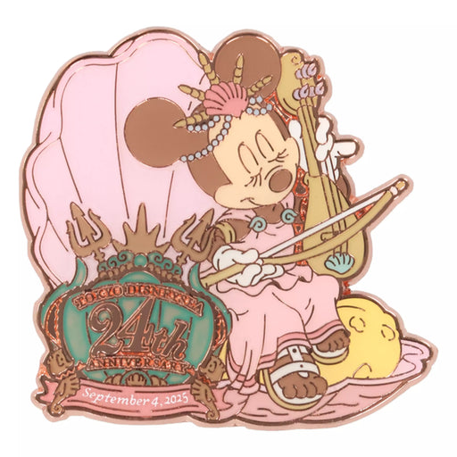 TDR - Tokyo Disney Sea's 24th Anniversary "Mermaid Lagoon" Collection x Minnie Mouse Pin Badge (Release Date: Sept 4, 2025)