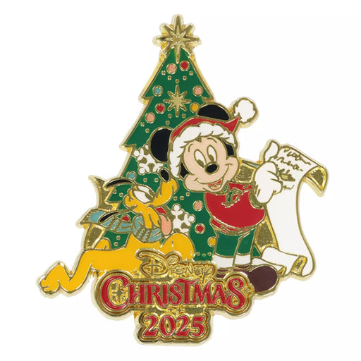 TDR - 2025 Mickey & Friends "Holly Jolly Christmas" Collection x Mickey Mouse & Pluto Pin Badge (Release Date: Nov 10, 2025)