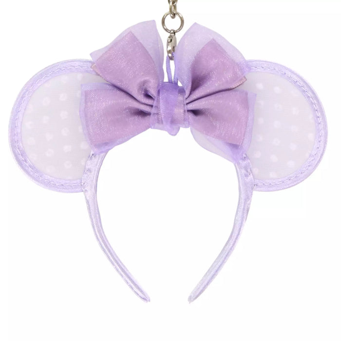 TDR - Minnie Mouse Polka Dot Lace Ear Headband Shaped Keychain (Purple) (Relase Date: July 18, 2024)