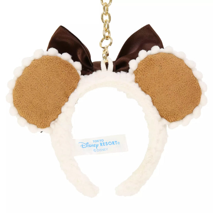 TDR - Minnie Mouse "Suede" Leather Fluffy Ear Headband Keychain (Release Date: Nov 28, 2024)