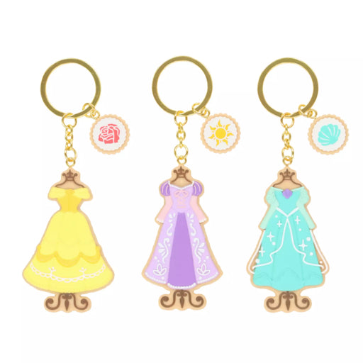TDR - Belle, Rapunzel & Ariel "Dresses" Keychains Set (Release Date: Nov 14, 2024)