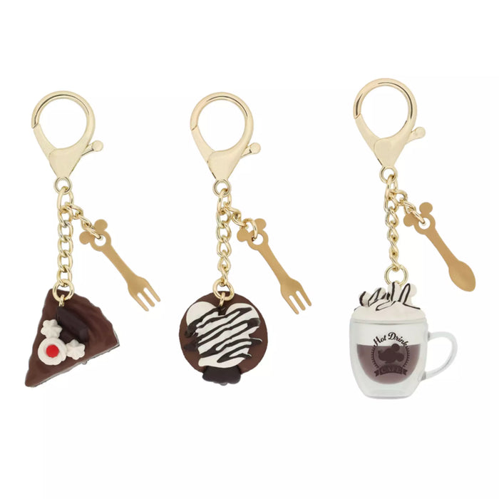 TDR - Mickey Mouse "Miniature Food" Chocolate Desserts and Drink Keychains Set
