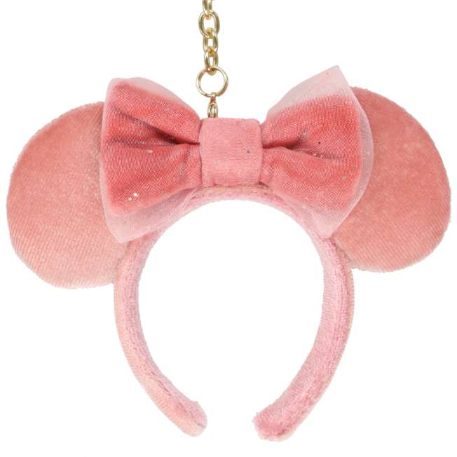 TDR - Minnie Mouse "Sheer Tulle" Ribbon Ear Headband Keychain Color: Pink (Release Date: Feb 13, 2025)