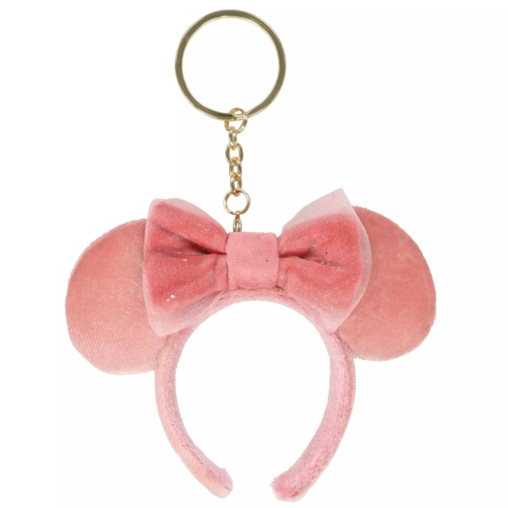 TDR - Minnie Mouse "Sheer Tulle" Ribbon Ear Headband Keychain Color: Pink (Release Date: Feb 13, 2025)