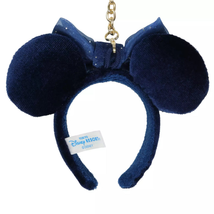 TDR - Minnie Mouse "Sheer Tulle" Ribbon Ear Headband Keychain Color: Navy (Release Date: Feb 13, 2025)