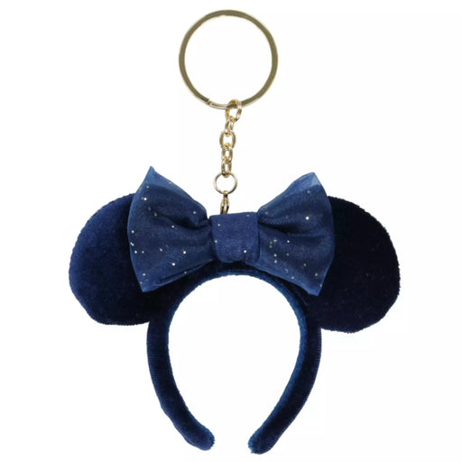 TDR - Minnie Mouse "Sheer Tulle" Ribbon Ear Headband Keychain Color: Navy (Release Date: Feb 13, 2025)