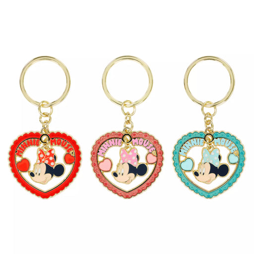 TDR - Minnie Mouse "Heart Shaped" Keychains Set of 3 (Release Date: Apr 30, 2026)