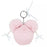 TDR - Minnie Mouse Fluffy Ribbon & Beads Plush Keychain Color Pink