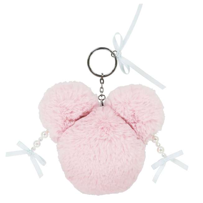 TDR - 2026 Minnie Mouse Head with Ribbons and Beads Plush Keychain (Release Date: Aug 13, 2025)