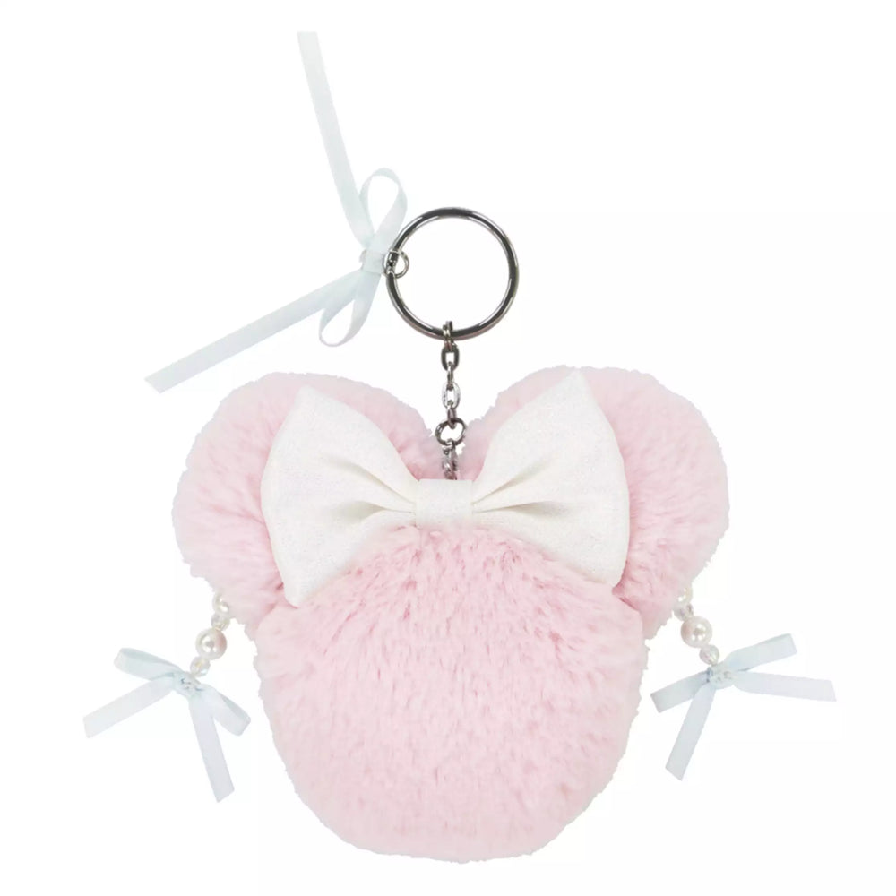 TDR - 2026 Minnie Mouse Head with Ribbons and Beads Plush Keychain (Release Date: Aug 13, 2025)