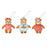 TDR - Country Bear Jamboree Summer 2025 Plush Keychain - The Sun Bonnet Trio (Release Date: Jun 5, 2025)