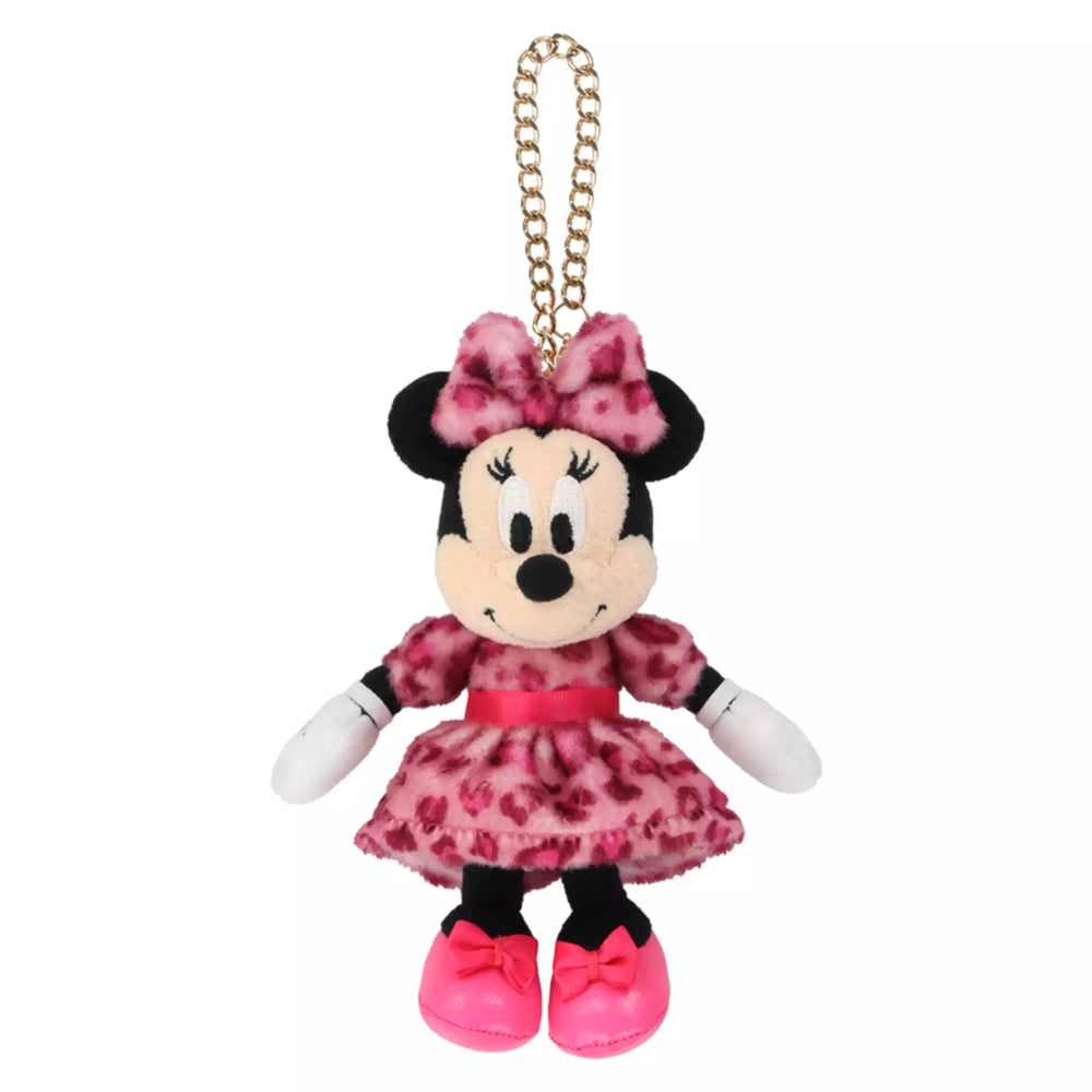 TDR - Enjoy Winter Fashion Collection x Minnie Mouse Leopard Print Plush Keychain Color: Pink (Release Date: Oct 16, 2025)