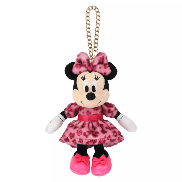 TDR - Enjoy Winter Fashion Collection x Minnie Mouse Leopard Print Plush Keychain Color: Pink (Release Date: Oct 16, 2025)