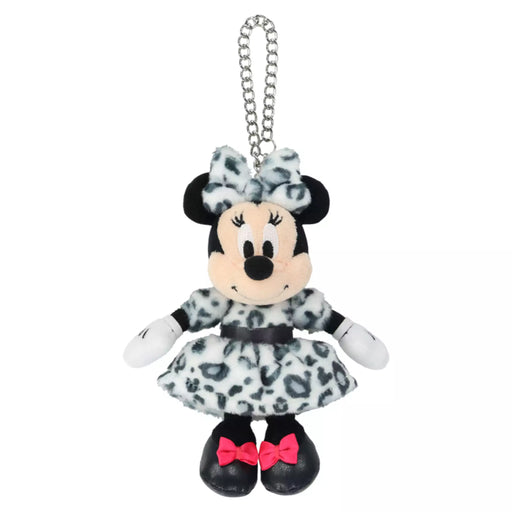 TDR - Enjoy Winter Fashion Collection x Minnie Mouse Leopard Print Plush Keychain Color: White (Release Date: Oct 16, 2025)