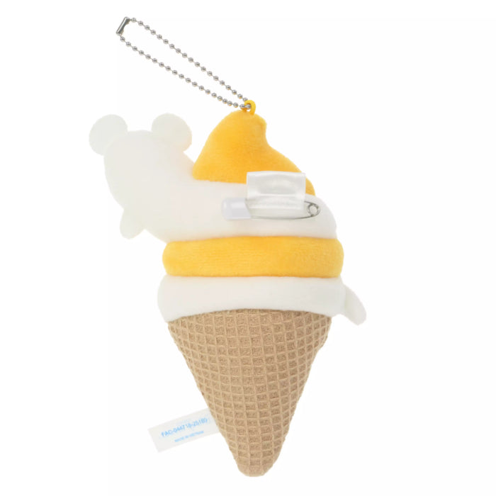 TDR - 2025 Mickey & Friends Disney Halloween "Spook Ghost Night!" Collection x Mickey Mouse Ghost with Ice Cream Plush Keychain (Release Date: Sept 16, 2025)