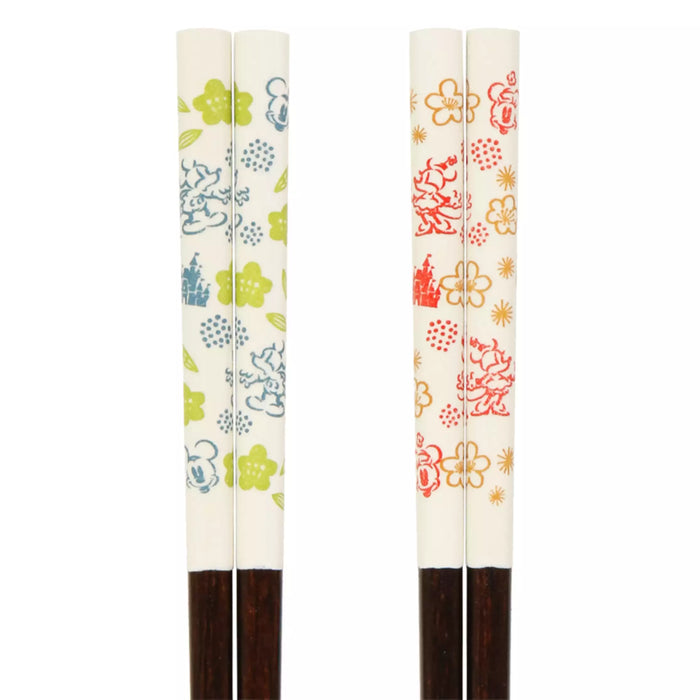 TDR - Mickey & Minnie Mouse "Colorful" Chopsticks Set