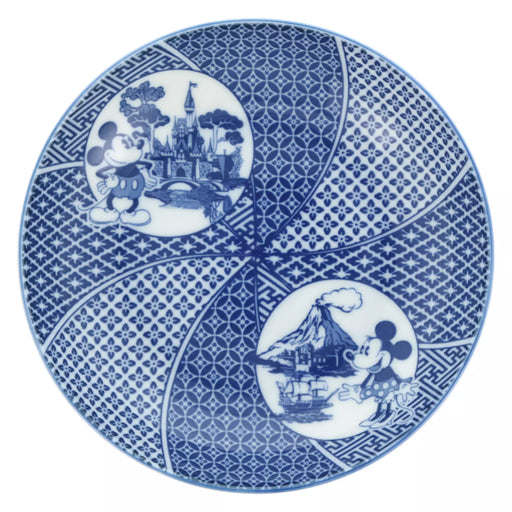 TDR - Mickey & Minnie Mouse Japan Design Round Plate (Design A)