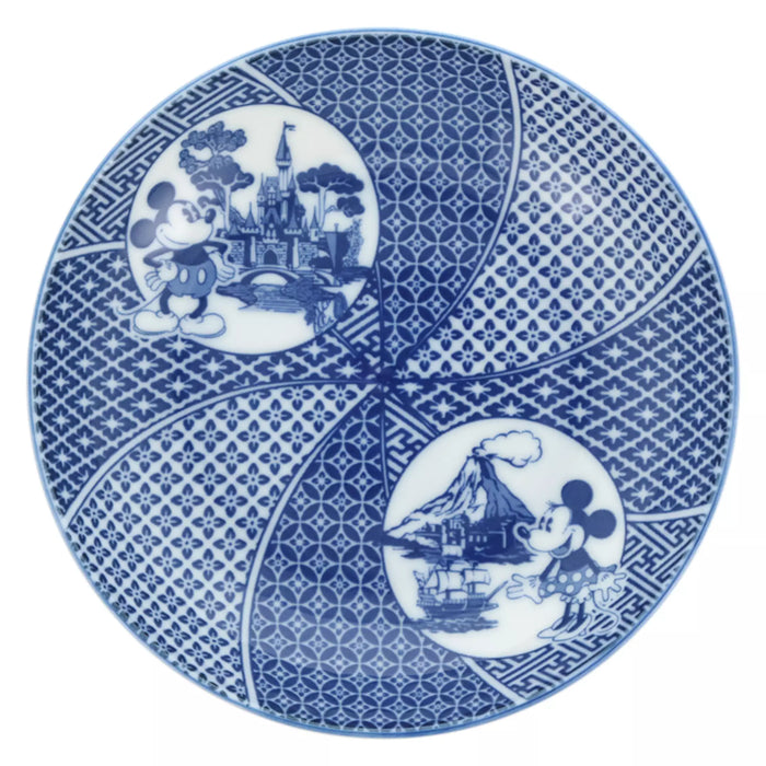 TDR - Mickey & Minnie Mouse Japan Design Round Plate (Design A)