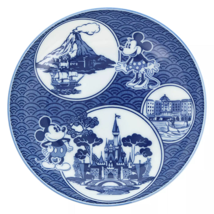 TDR - Mickey & Minnie Mouse Japan Design Round Plate (Design B)