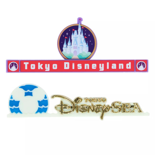 TDR - Tokyo Disneyland & Tokyo Disney Sea Signs Shaped Decoration Magnets Set