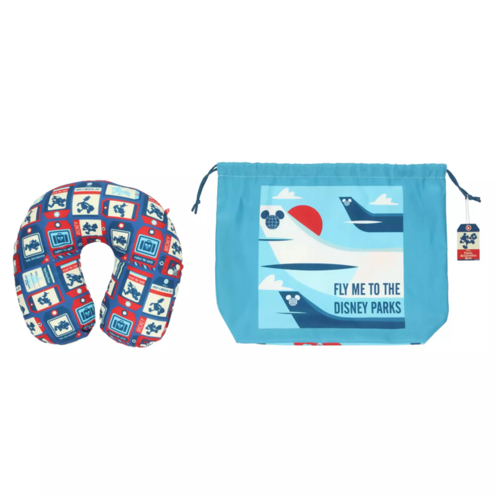 TDR - Mickey & Friends "Travel Accessories Gear" Collection x Neck Pillow & Drawstring Bag Set (Release Date: Nov 28, 2024)