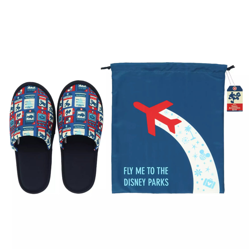 TDR - Mickey & Friends "Travel Accessories Gear" Collection x Room Slippers & Drawsting Bag Set (Release Date: Nov 28, 2024)