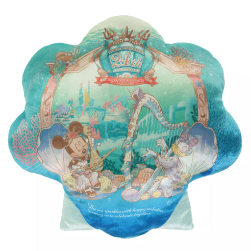 TDR - Tokyo Disney Sea's 24th Anniversary "Mermaid Lagoon" Collection x Minnie Mouse & Daisy Duck Shell Shaped Cushion (Release Date: Sept 4, 2025)