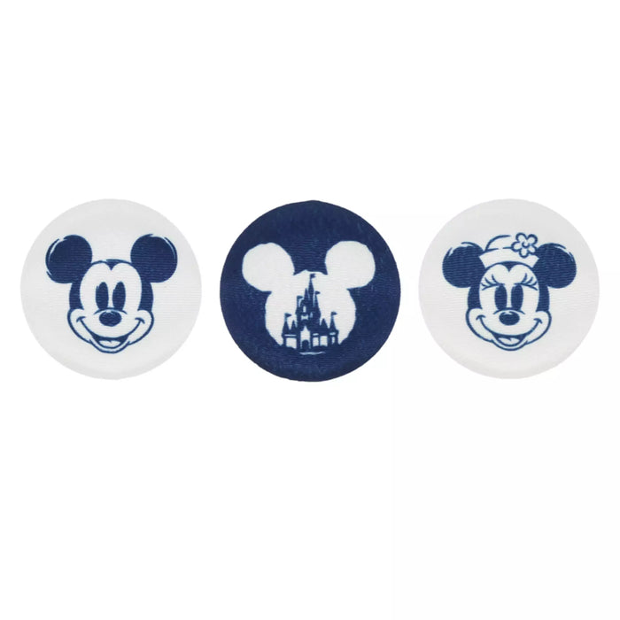 TDR - 2026 Mickey & Minnie Mouse "Round Shaped Senbei Rice Crackers" x Decorative Magnets Set of 3 (Release Date: May 28, 2026)