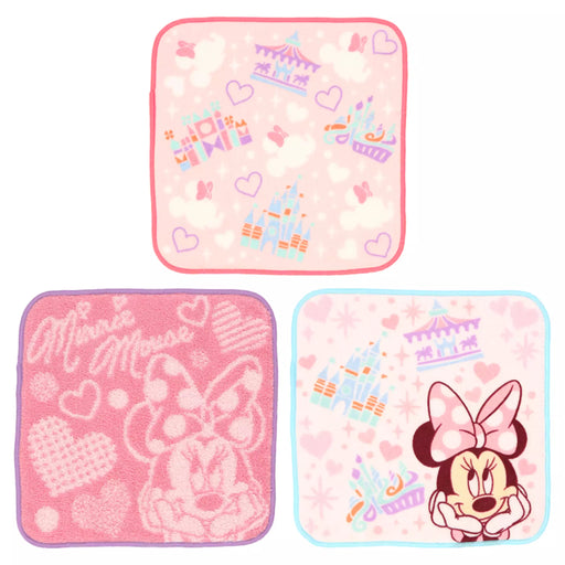 TDR - Minnie Mouse 3 Designs All Over Printed Mini Towels Set (Release Date: July 18, 2024)