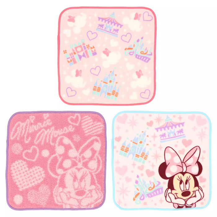 TDR - Minnie Mouse 3 Designs All Over Printed Mini Towels Set (Release Date: July 18, 2024)