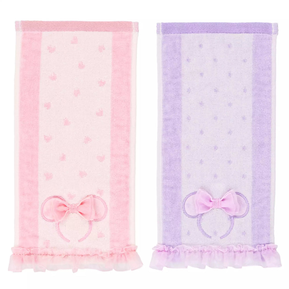 TDR - Minnie Mouse Heart Polka Dot Lace Ear Headband (Pink & Purple) Mini Towels Set (Release Date: Apr 17, 2025)