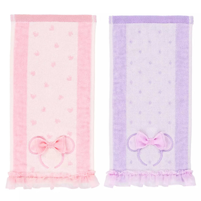 TDR - Minnie Mouse Heart Polka Dot Lace Ear Headband (Pink & Purple) Mini Towels Set (Release Date: Apr 17, 2025)