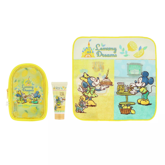 TDR - Mickey & Minnie Mouse "Lemony Dreams" Collection x Pouch Mini Towel Hand Cream Set (Release Date: Apr 24, 2025)