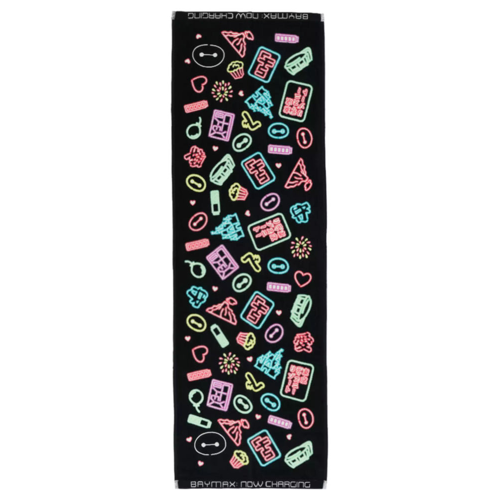 TDR - Colorful Neon & Baymax Themed Collection x Big Hero 6 Baymax Long Face Towel (Release Date: July 1, 2025)