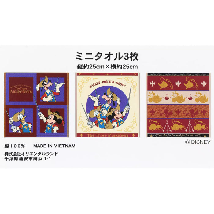 TDR - Mickey. Donald. Goofy. The Three Musketeers Collection x Mini Towels Set of 3 (Release Date: Oct 9, 2025)