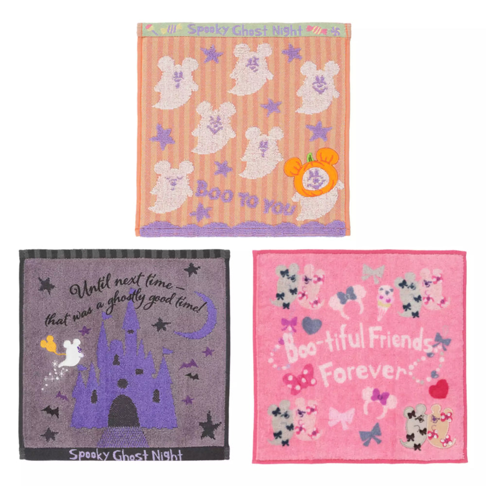 TDR - 2025 Mickey & Friends Disney Halloween "Spook Ghost Night!" Collection x Mickey Mouse Ghost Mini Towels Set (Release Date: Sept 16, 2025)