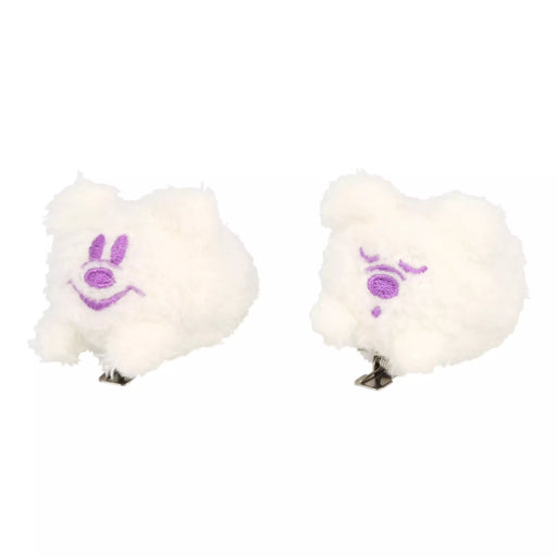 TDR - 2025 Mickey & Friends Disney Halloween "Spook Ghost Night!" Collection x Fluffy Mickey Mouse Ghost Hair Clips Set (Release Date: Sept 16, 2025)