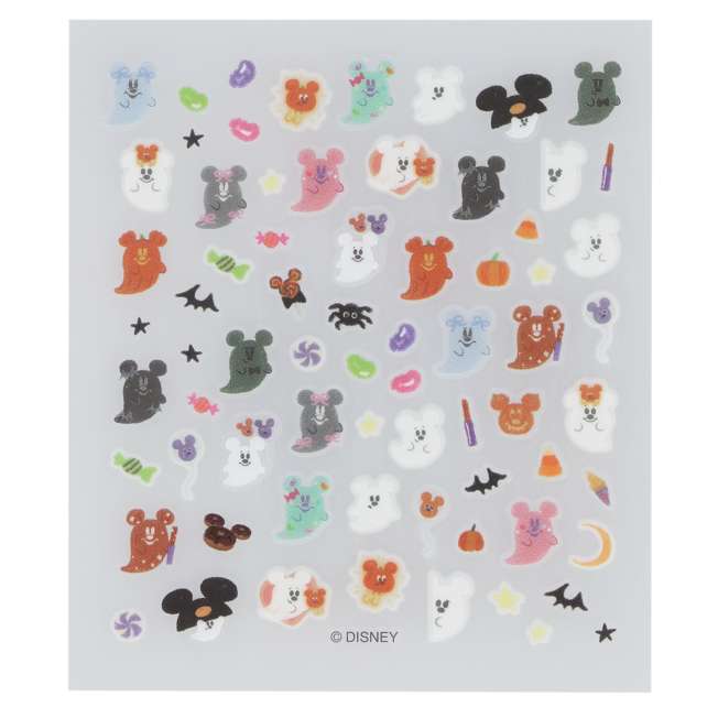TDR - 2026 Disney Halloween x Mickey & Minnie Mouse 'Scared Ghost & Pumpkin Lantern Collection x "Glow in the Dark" Nail Stickers Set of 2 (Release Date: Sept 15, 2026)