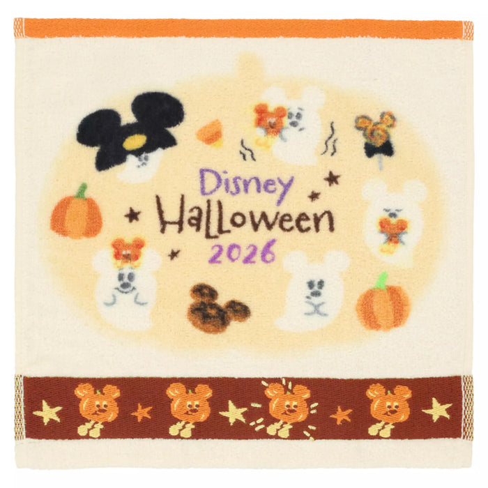 TDR - 2026 Disney Halloween x Mickey & Minnie Mouse 'Scared Ghost & Pumpkin Lantern Collection x Mini Towels Set of 3 (Release Date: Sept 15, 2026)