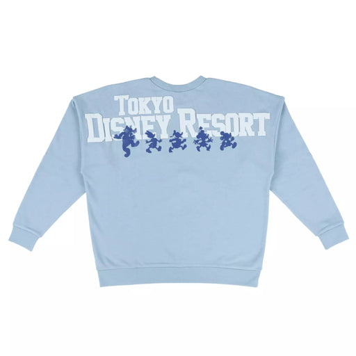 TDR - Mickey Mouse & Friends with Tokyo Disney Resort" Wordings Oversized" Sweatshirt for Adults Color: Baby Blue (Release Date: Oct 2, 2025)
