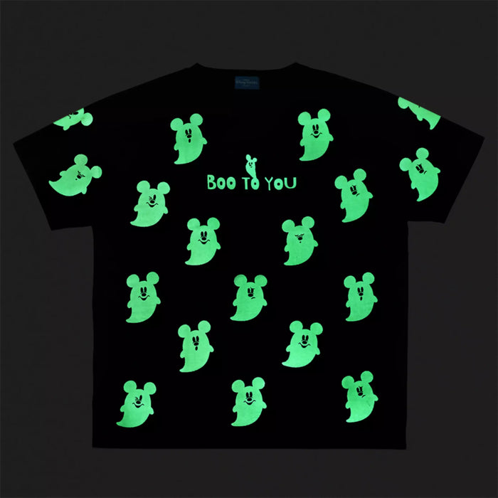 TDR - 2025 Mickey & Friends Disney Halloween "Spook Ghost Night!" Collection x Mickey Mouse Ghost "Glow in the Dark" T Shirt for Adults (Release Date: Sept 16, 2025)
