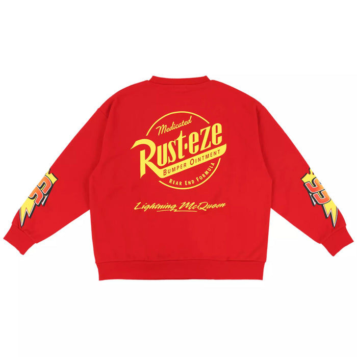 TDR - 2026 Disney Pixar Cars Rusteze Collection x Lighting McQueen Design Big Silhouette Sweatshirt for Adults Color: Red (Release Date: Oct 22, 2026)