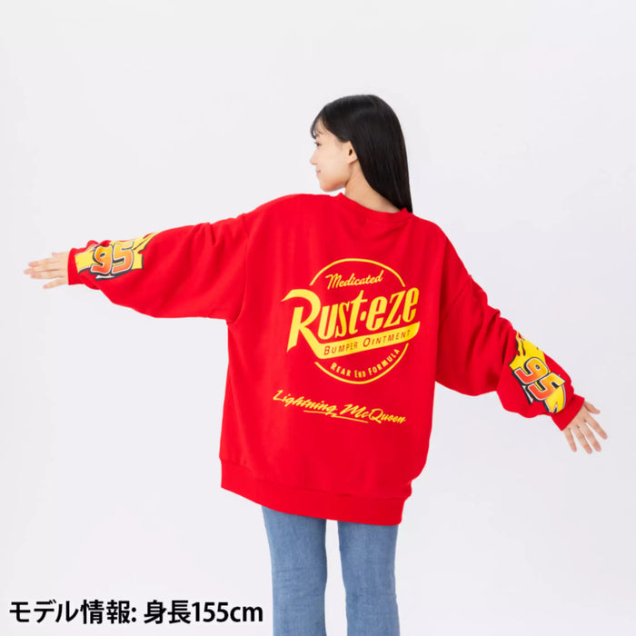 TDR - 2026 Disney Pixar Cars Rusteze Collection x Lighting McQueen Design Big Silhouette Sweatshirt for Adults Color: Red (Release Date: Oct 22, 2026)