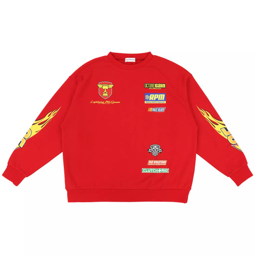 TDR - 2026 Disney Pixar Cars Rusteze Collection x Lighting McQueen Design Big Silhouette Sweatshirt for Adults Color: Red (Release Date: Oct 22, 2026)